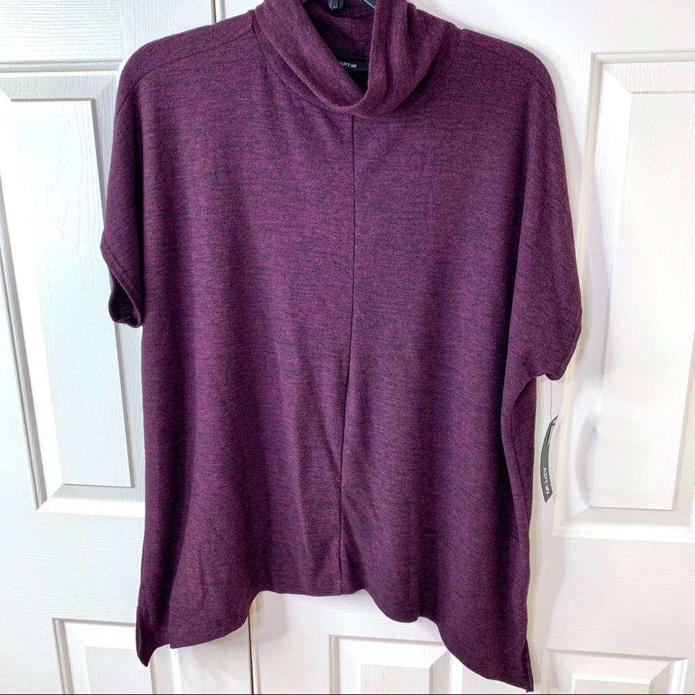 NWT 1X APT 9 CAP SLEEVE SHARKBITE STYLE TNECK